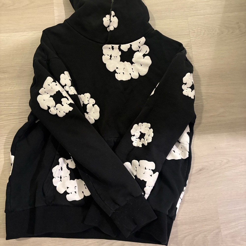 Black and White Floral Men's Sweater - Picture 2 of 5